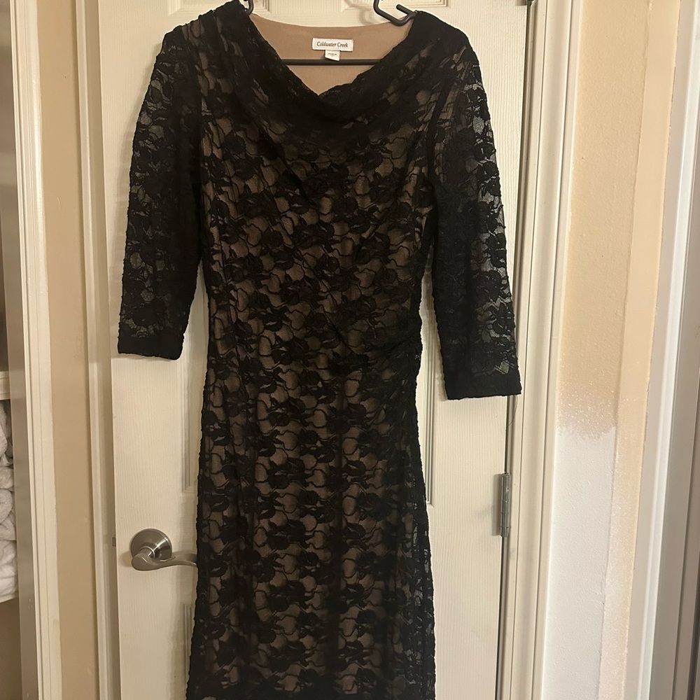 Cold water creek Black Lace Dress
